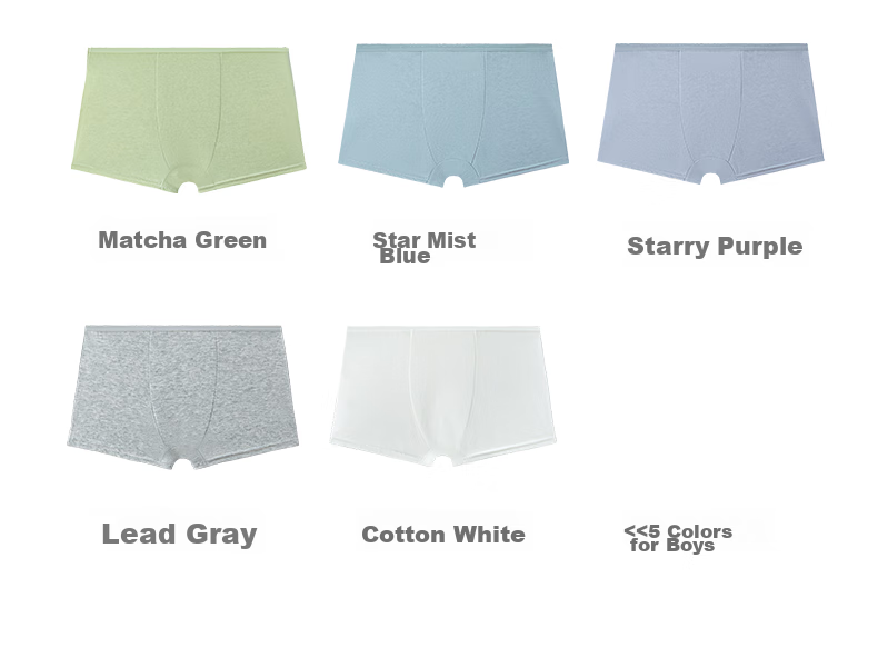 HINCLOUD Xin Yun 5-Pack Children's Disposable Underwear, Boyshorts for Girls, Pure Cotton, Sterile, Portable, No-Wash, Girls' Size M 4