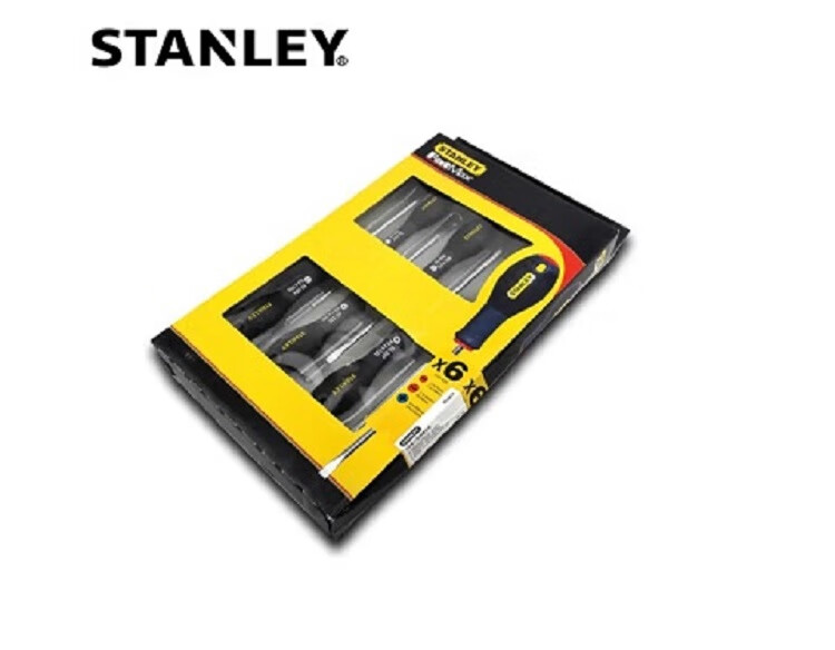 STANLEY 6-Piece Household Set with Three-Color Handles, Non-Slip Flathead And Phillips Screwdriver Set 65-428 2