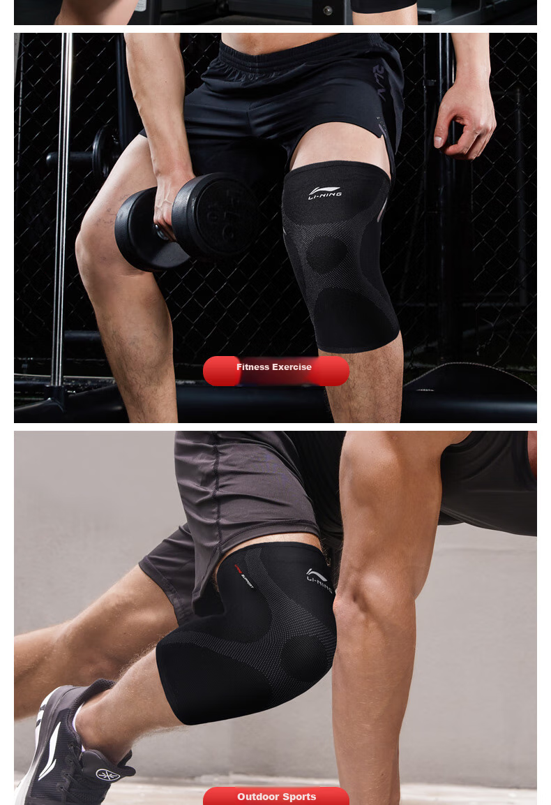 Li-Ning Knee Pads, Warm Sports Arthritis Protection, Professional Guard for Men And Women, Hiking, Running, Trekking, Meniscus, Basketball, Badminto 5