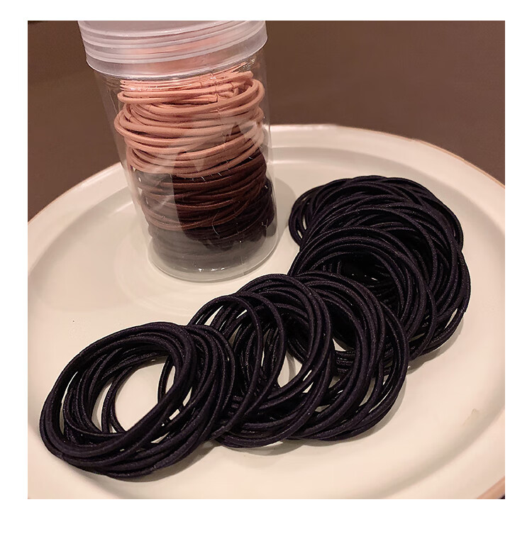 Chense Hair Ties [50 Pieces], Women's High Ponytail Hair Bands, Elastic Rubber Bands for Styling Hair 16