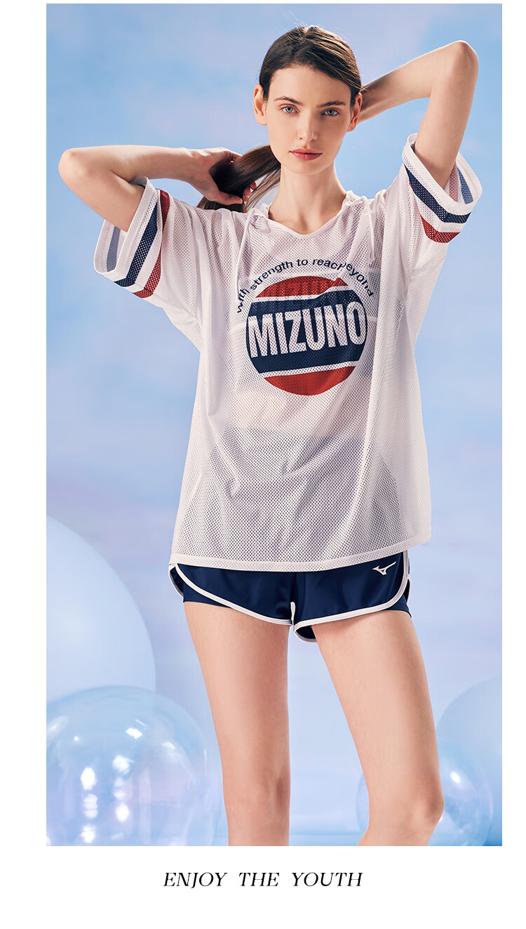 MIZUNO Women's Swimsuit Set with Cover-Up And Boyshorts, Three-Piece Beach Sun Protection Set, Slimming Hot Spring Outfit GB303 White L 10