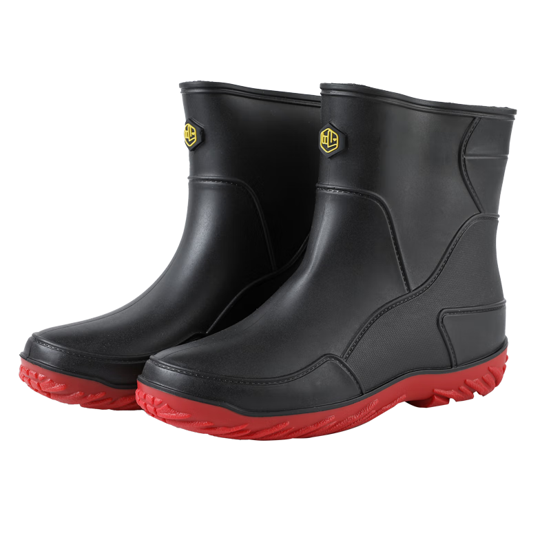 FOOTOPPO Rain Boots for Men, Mid-Calf Waterproof Shoes, Adult Water Boots, Fashionable Rubber Shoes, Water Boots for Wome