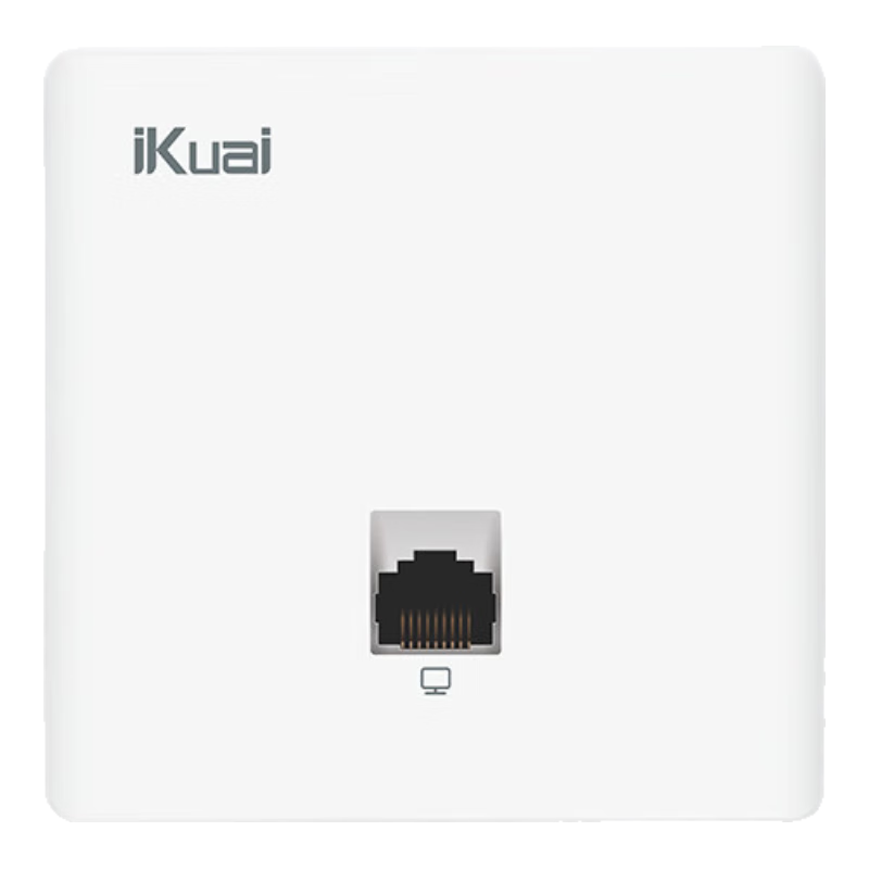 IKuai IK-N7 White, Dual-Band Wi-Fi 5, 1200Mbps Wireless Panel AP, 1200Mbps Gigabit Ethernet Port, 86-Type Wall-Mounted, Whole-House Networking, AC Management, PoE Power Supply