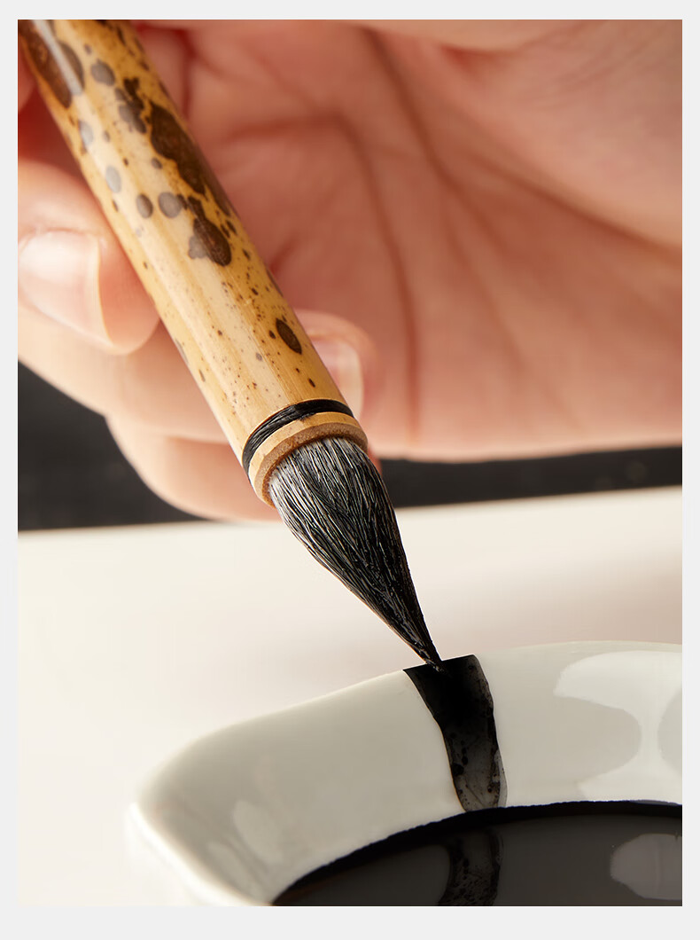 Liupintang Calligraphy Brush, Large Professional-Grade Brush Pen, Suitable for Regular Script, Adult Beginners, Chinese Painting And Calligraphy Practice, High-Quality Soft Brush, Huanxue Xiangmei, Large Size 8