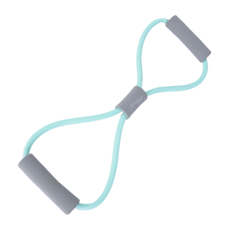 Li-Ning Figure-Eight Resistance Band, Yoga Chest Expander Eight-Shaped Resistance Rope, Multifunctional Home-Use Shoulder Neck Back Training Elastic Band, Blue