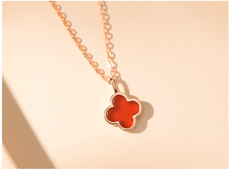 Grace Girl Four-Leaf Clover Necklace for Women, Simple And Elegant Rose Gold Collarbone Chain, Anniversary Birthday Gift for Girlfriend 10