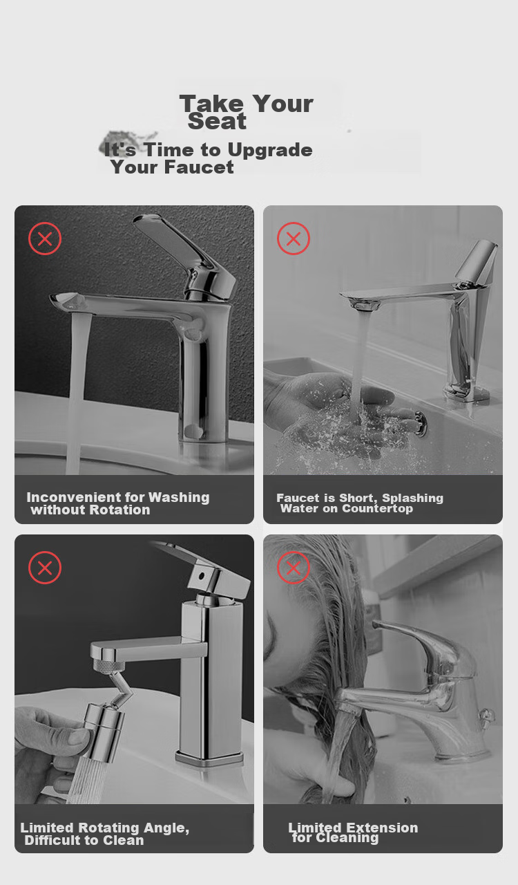 JD Original 1440° Mechanical Arm Faucet Sprayer with Filter, Rotating Mechanical Arm Filter Anti-Splash Spout for Kitche 2