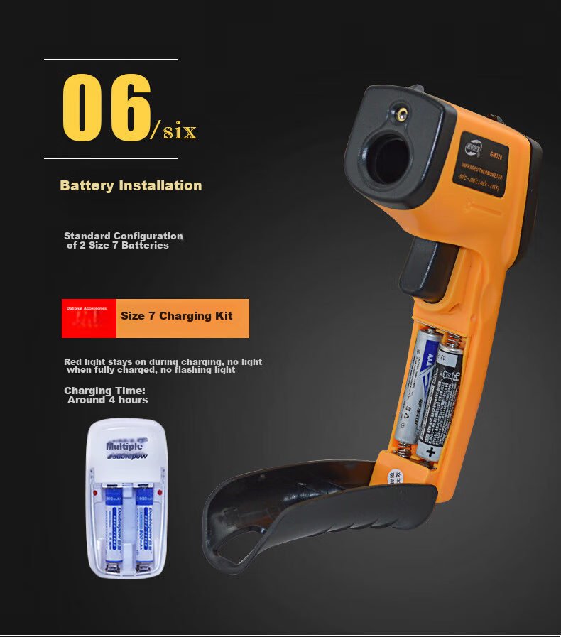 BENETECH Infrared Thermometer, Industrial Temperature Gun, Oil Temperature Measuring Instrument, Handheld Commercial Kitchen Thermometer GM321 14