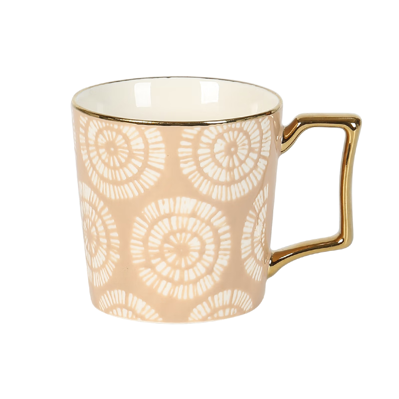 Songfaciqi Ceramic Mug for Home And Office Use, Coffee Cup, Water Cup, Large Capacity Mug for Women And Couples, Khaki Color