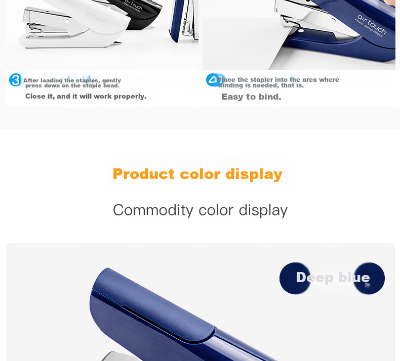 KW-Trio Low-Effort Stapler Small Size Air-Feel Student Office Stapler Thickened No.12 Staples Can Staple up to 20 Pages 10