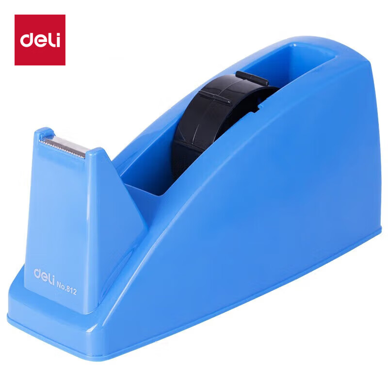 Диспенсер для клейкой ленты Deli 812, синий, ширина ленты до 24 мм