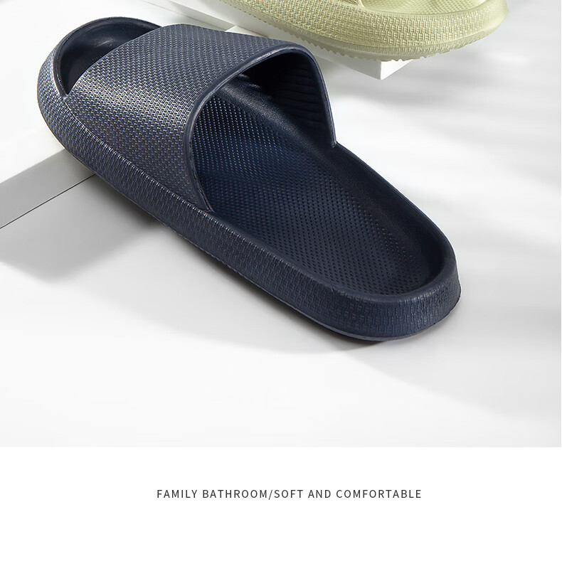 IQGD Slippers for Men And Women, Home Couple Style, Indoor And Outdoor Shower Sandals 002 Black Size 36-37 18