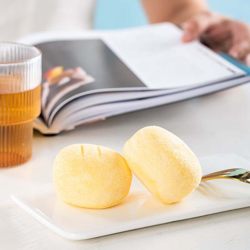 港荣蒸蛋糕奶香480g面包饼干纯蛋糕早餐零食西式糕点心甜品礼品盒物箱