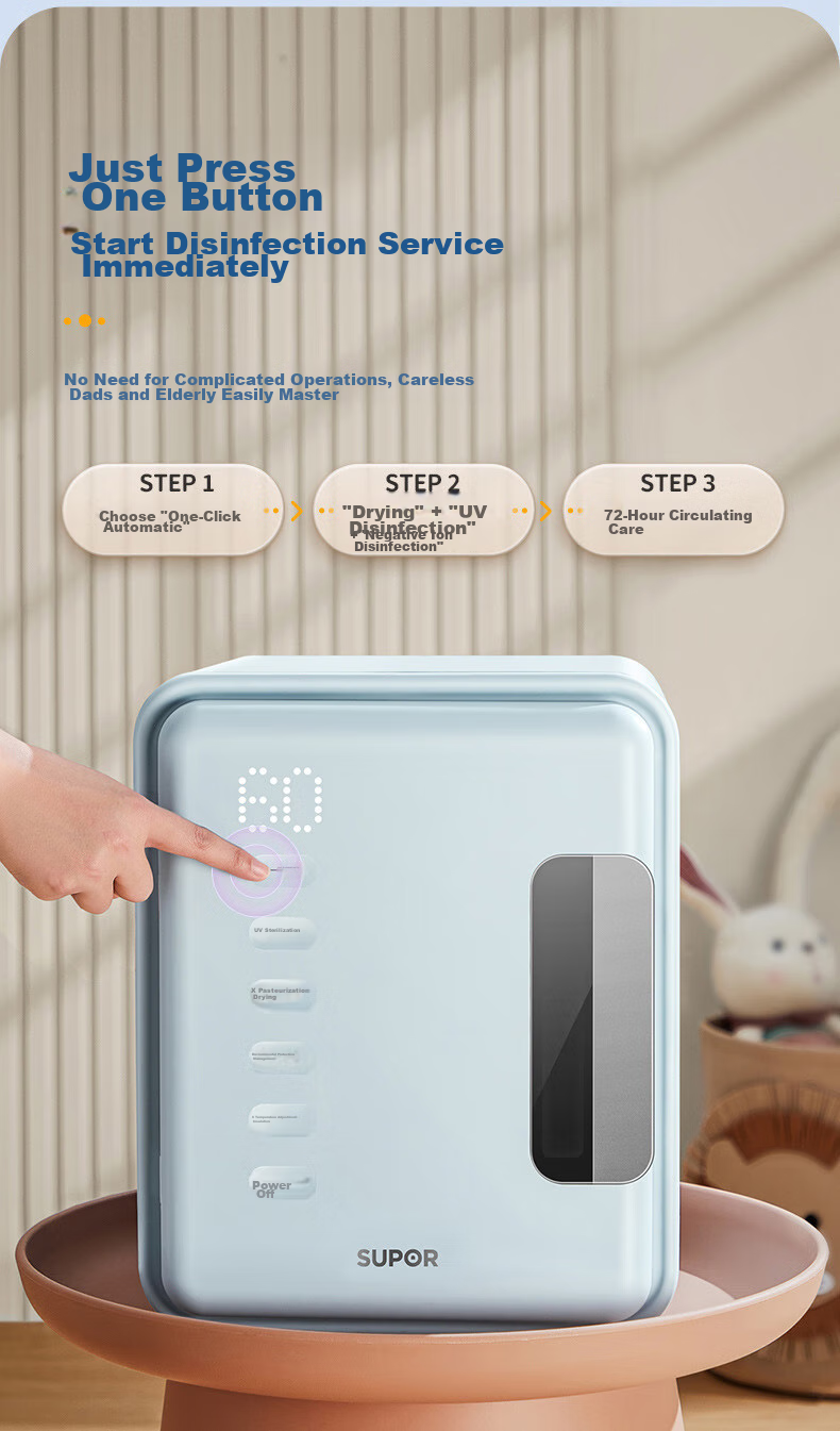 SUPOR Disinfection Cabinet for Baby Bottles with Drying Function "Best-Selling Product" 28 LED Beads + 22L + Plasma TXD01 15