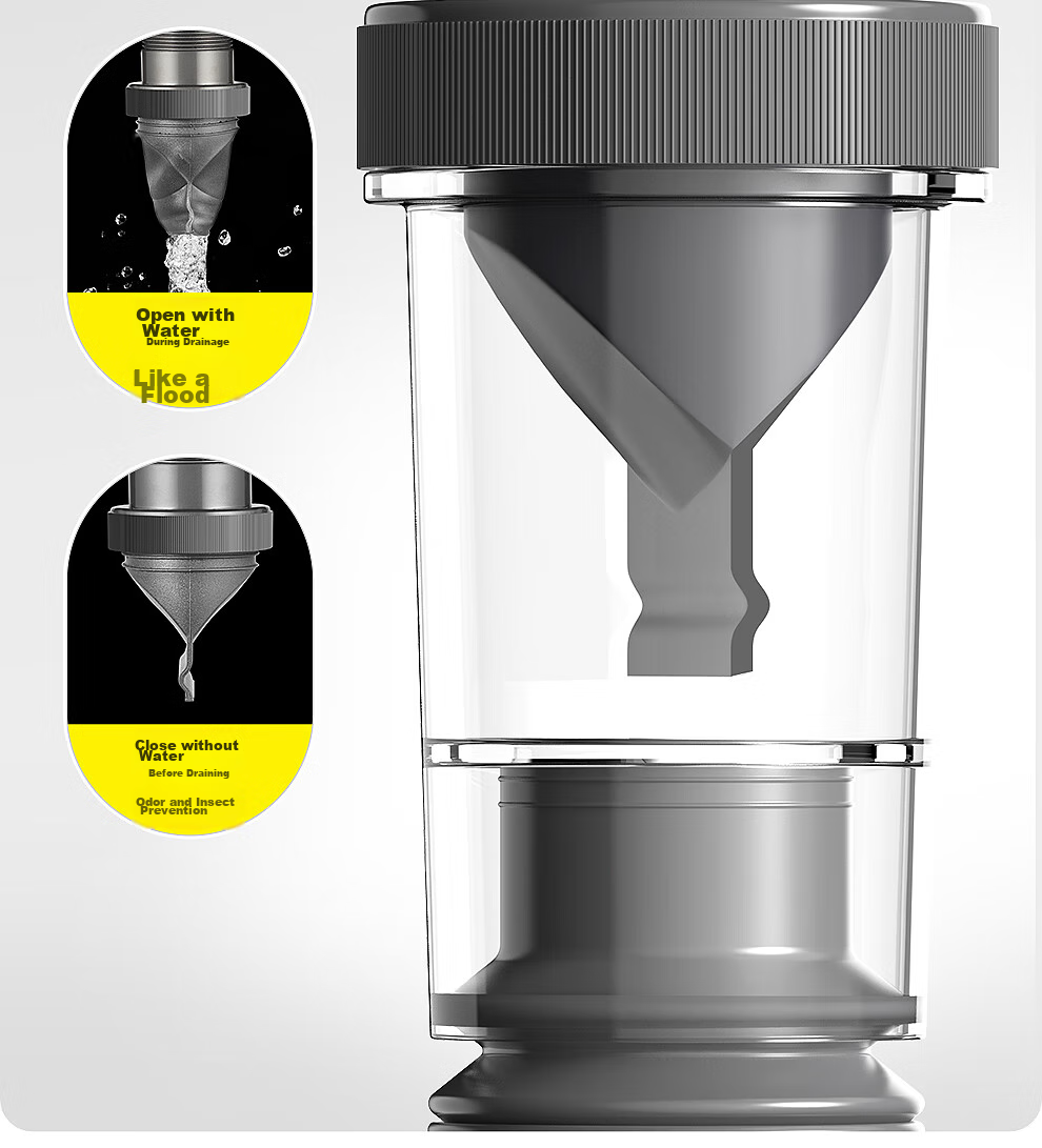 Haili Sink Drain Pipe, Anti-Odor Basin Drain, Flexible Hose Wall Drainage Pipe, ABS Material, 73318Q 9