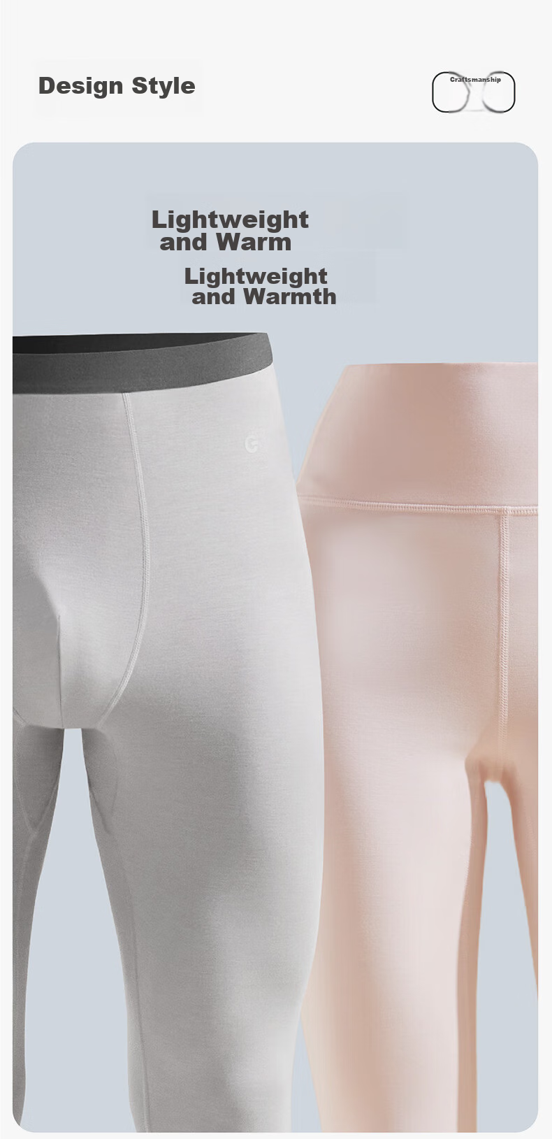 Yuejili Women's Thin High-Waist Thermal Underwear, Antibacterial Moisture-Wicking Warm Base Layer Pants for Cold Protection And Comfort, Mother's Day Gift 8
