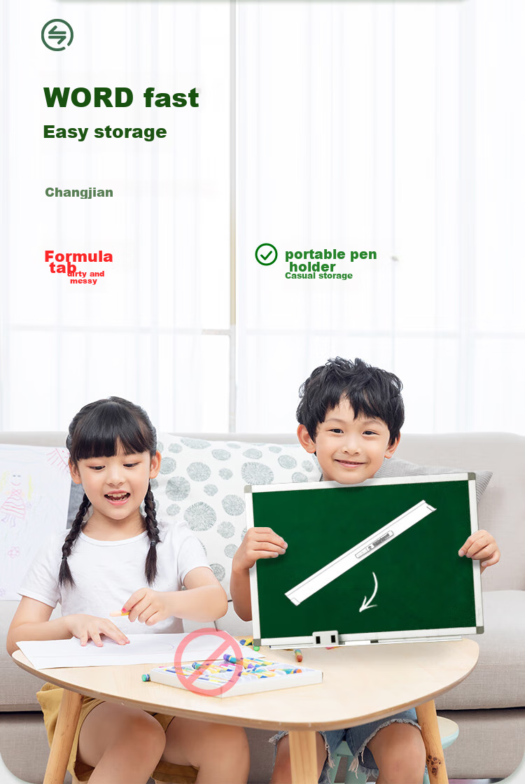 Bibiniu 60*90cm Wall-Mounted Green Board, Student Home Whiteboard Writing Board Single-Sided Chalkboard BBND-G6090 8