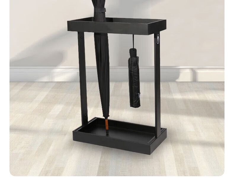 Sitoo Umbrella Stand Company Hotel Lobby Umbrella Storage Rack Umbrella Holder Floor-Standing Umbrella Storage, Black Thickened 12 Compartments 3