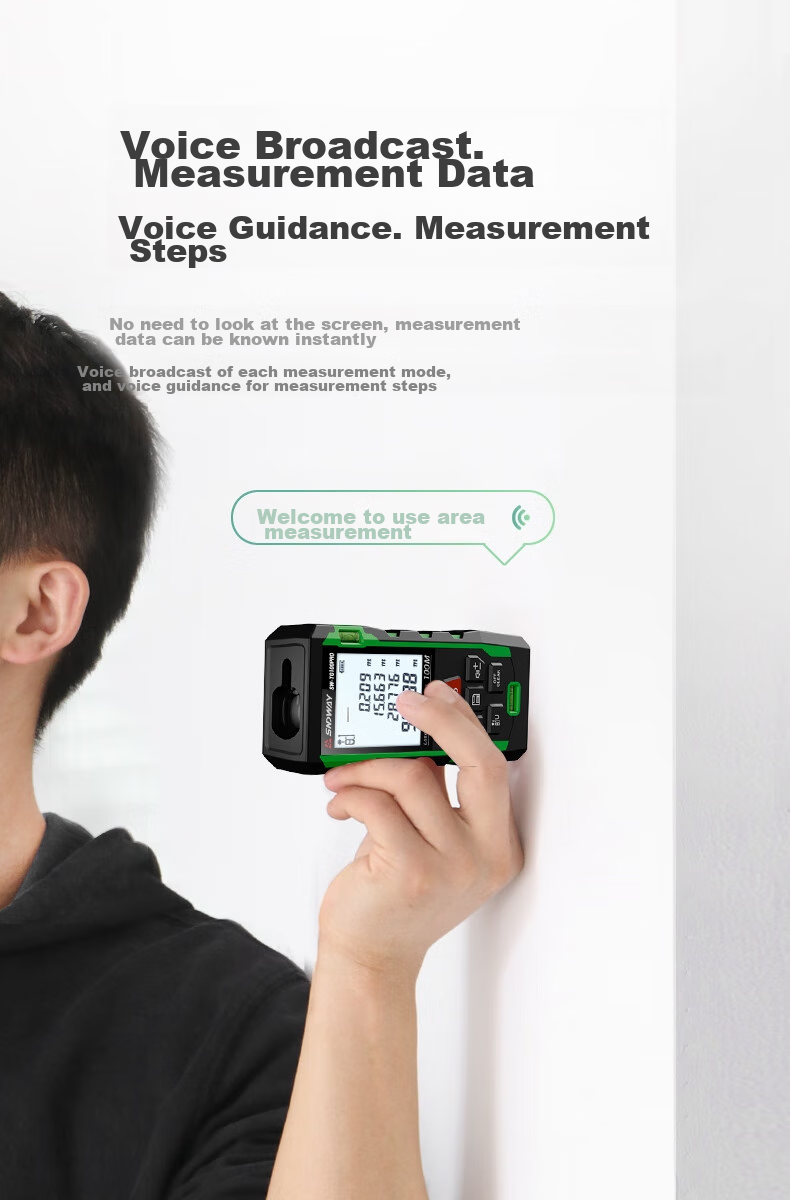 SNDWAY Laser Rangefinder, Infrared High-Precision Electronic Laser Ruler, Outdoor Measuring Device, Green Light SW-TG100Gpro 11