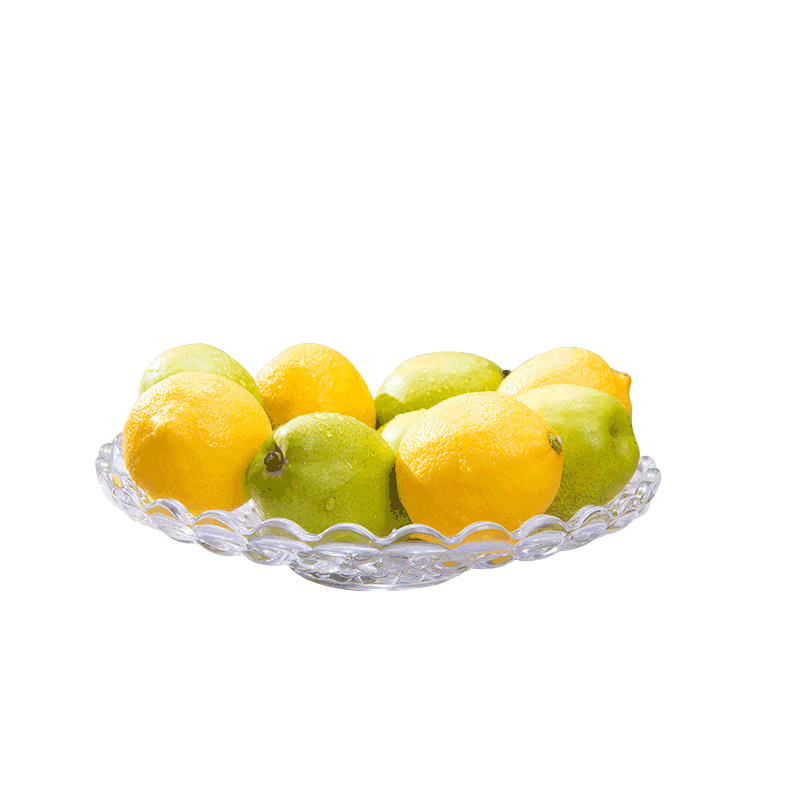 Jieyajie Glass Fruit Plates for Home Use, Large Capacity Serving Trays for Nuts And Snacks, 9.25 Inches, Set of 2