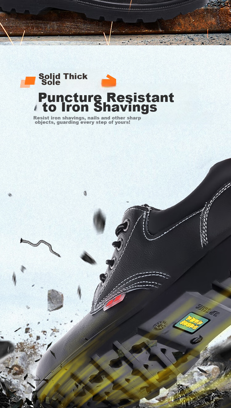 Dinggu Safety Shoes for Men, Anti-Smashing And Puncture-Resistant, Steel Toe Cap, Steel Midsole, Solid Sole, Safety Shoes 1123hei42 6