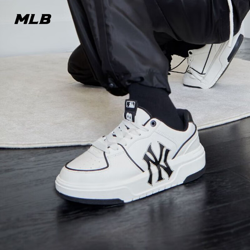 MLB Official Casual Sneakers for Men And Women, Thick-Soled Height-Increasing Shoes, Sports Shoes, 3ASXCA12N-50WHS, 255