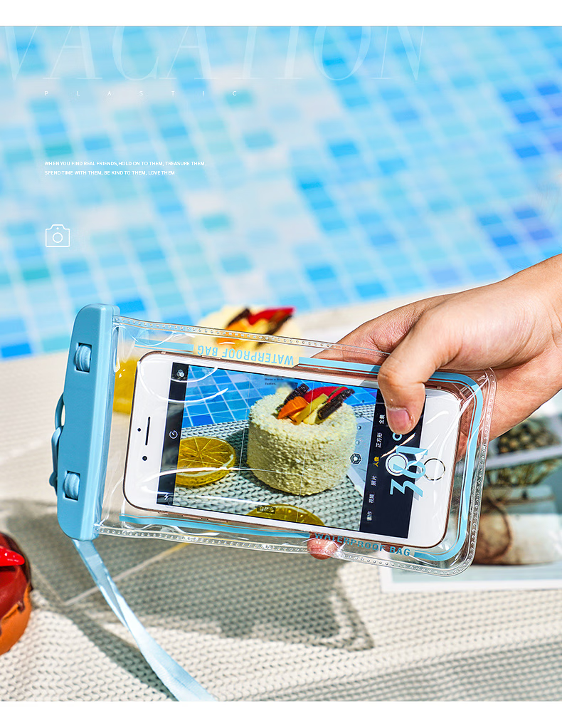 361° Waterproof Phone Case, Diving Pouch, Touchscreen Compatible, Underwater Photography, Universal Lanyard, Rainproof Case for Food Delivery Riders 8