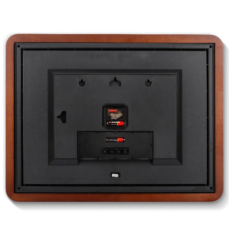 POWER Bawang Wall Clock Living Room Square Perpetual Calendar Clock Chinese Style New Simple Wall Clock Length 65cm 0119CKS Dark Color