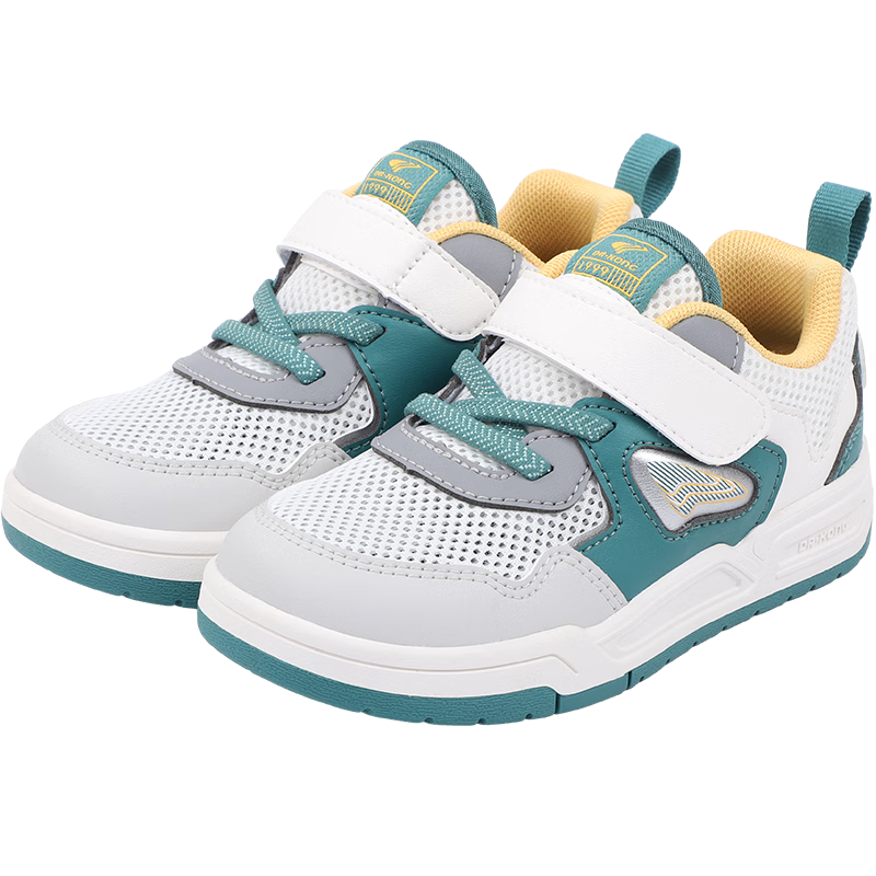 DR·KONG Toddler Shoes Sneakers Spring Season Boys And Girls Breathable Children's Shoes Skateboard Shoes 2B14A1004AM Beige/green/gray Size 24