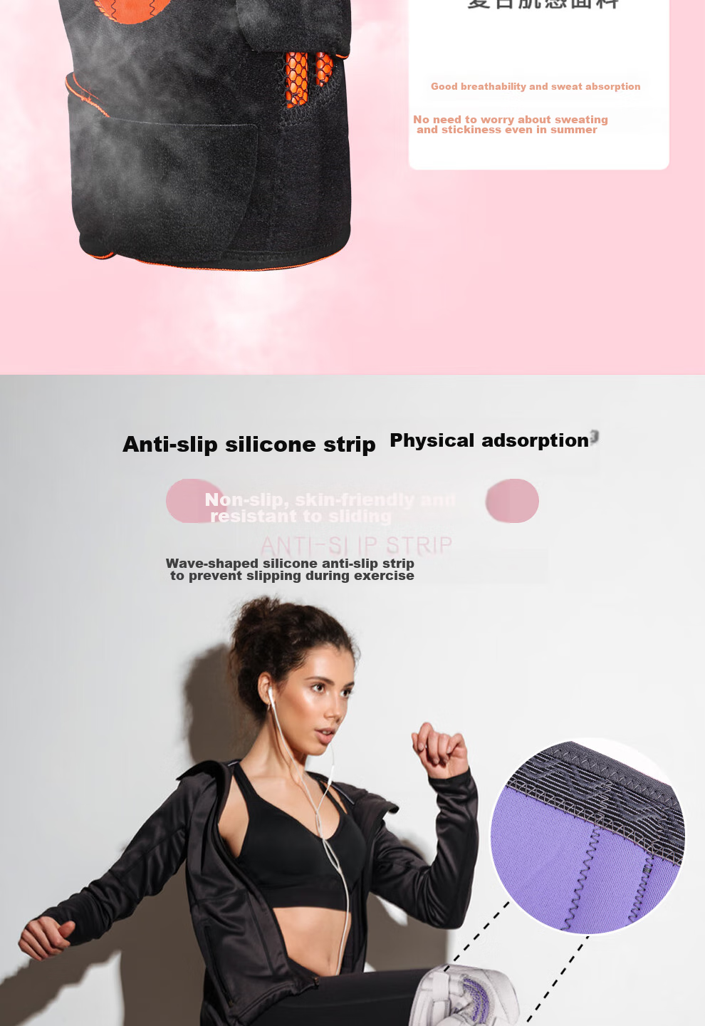 Gingpai Sport Knee Brace for Jump Rope, Professional Sports Knee Support for Women, Patella Protection for Running, Hiking, Badminton, Meniscus Knee Sleeve And Protector 10