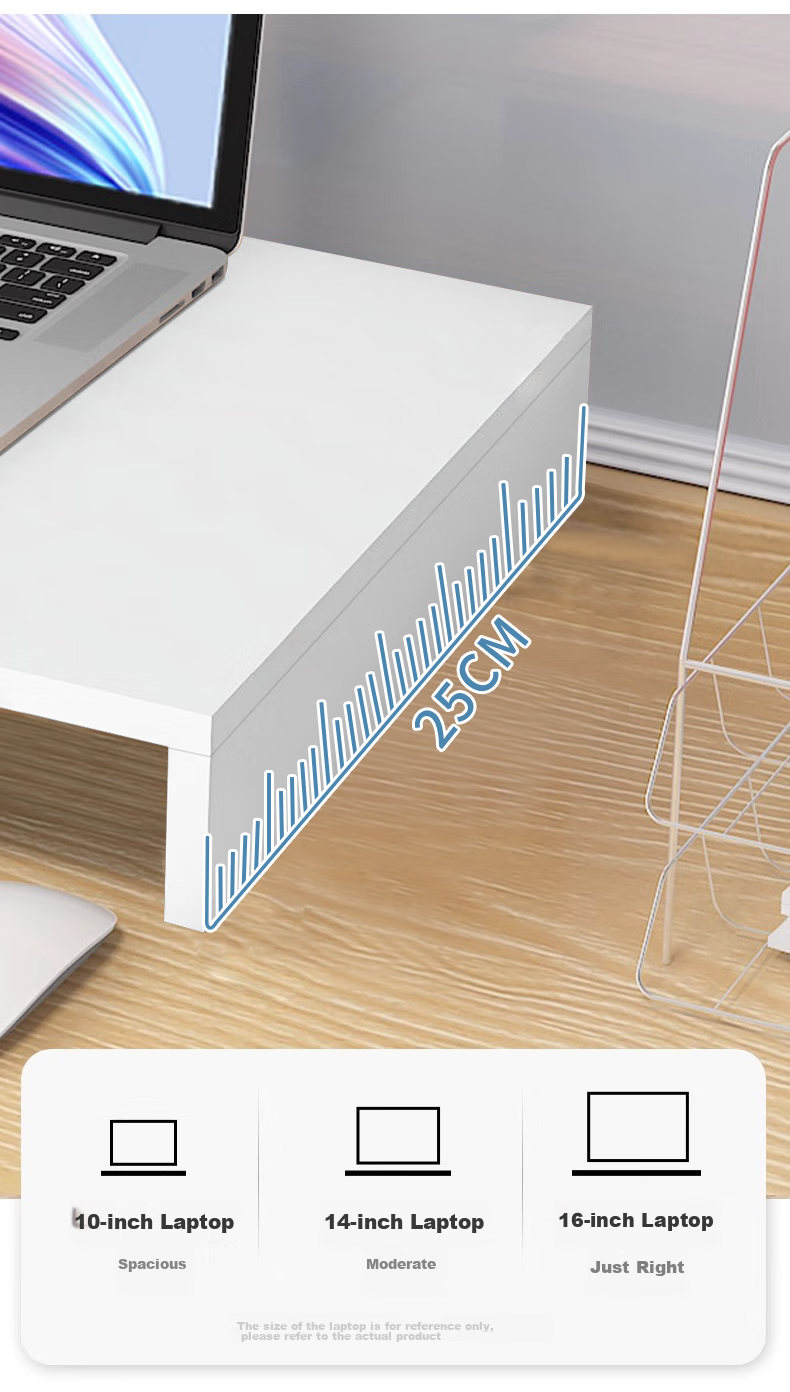 Jingjiayi Computer Stand, Laptop Monitor Riser Stand, Height-Increasing Base, Desktop Organizer, Office Storage Rack 8