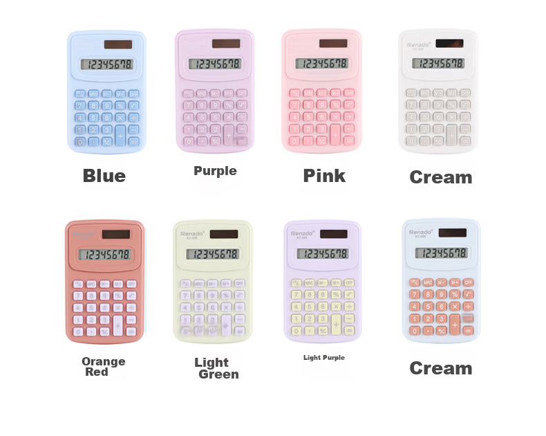Shaonianban Calculator, Portable Silent Mini Cute Small for Primary And Middle School Students, Specialized for Accounting And Exams, Math Calculation Mini 8-Digit, Macaron Blue Color 10