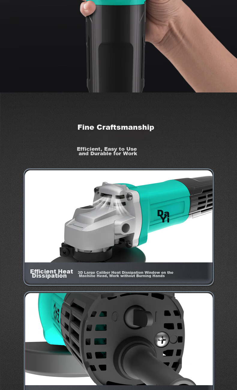 Dayi Angle Grinder, Multi-Functional Machine for Wood, Metal, And Tile Cutting, 1050W Polishing Machine PAG01-125 10