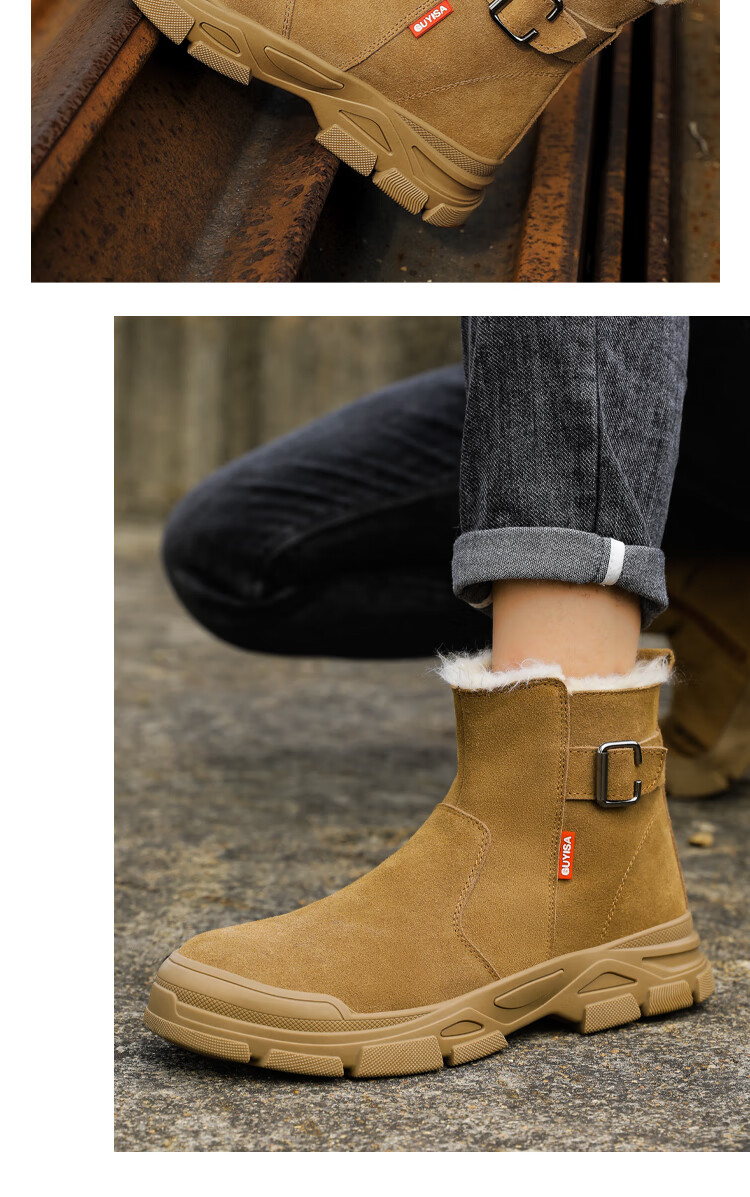 JUNBU Welding Safety Shoes for Men, High-Top Steel Toe Cap, Anti-Smashing, Anti-Puncture, Comfortable, Wear-Resistant Work Boots 0282F Size 45 15
