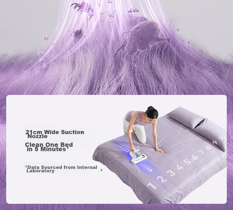 JD Original Xiaohai Pao Ultra Mite Remover with Dual Cups for Dust And Mite Separation, Home UV Sterilization, Ultrasonic Mite Removal, Smart Display Detection, All-In Dust And Mite Removal Machine 11
