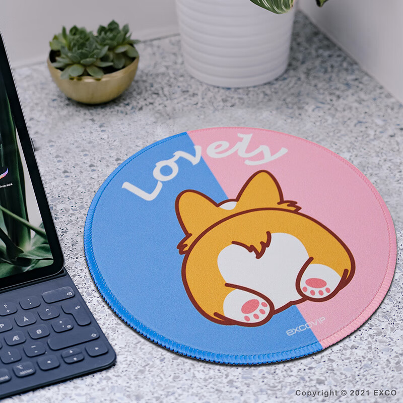 EXCO Cartoon Anime Mouse Pad Effort Mini Small Rectangular Edge-Locked Computer Office Cute Small Desktop Gaming Laptop Mat 0675 5