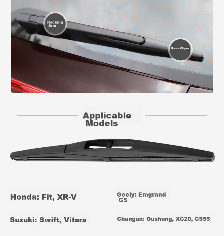 Meisim Netchi Series Rear Wiper Blade, for Honda CRV (2012-2016 Models), Rear Window Wiper Blade 2016, Single Piece 4