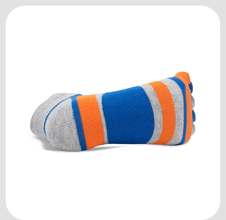 TFO Competition-Grade Outdoor Five-Toe Socks, Breathable Functional Hiking Socks, Wear-Resistant Toe Socks 2202439 Men's Blue And Orange 13