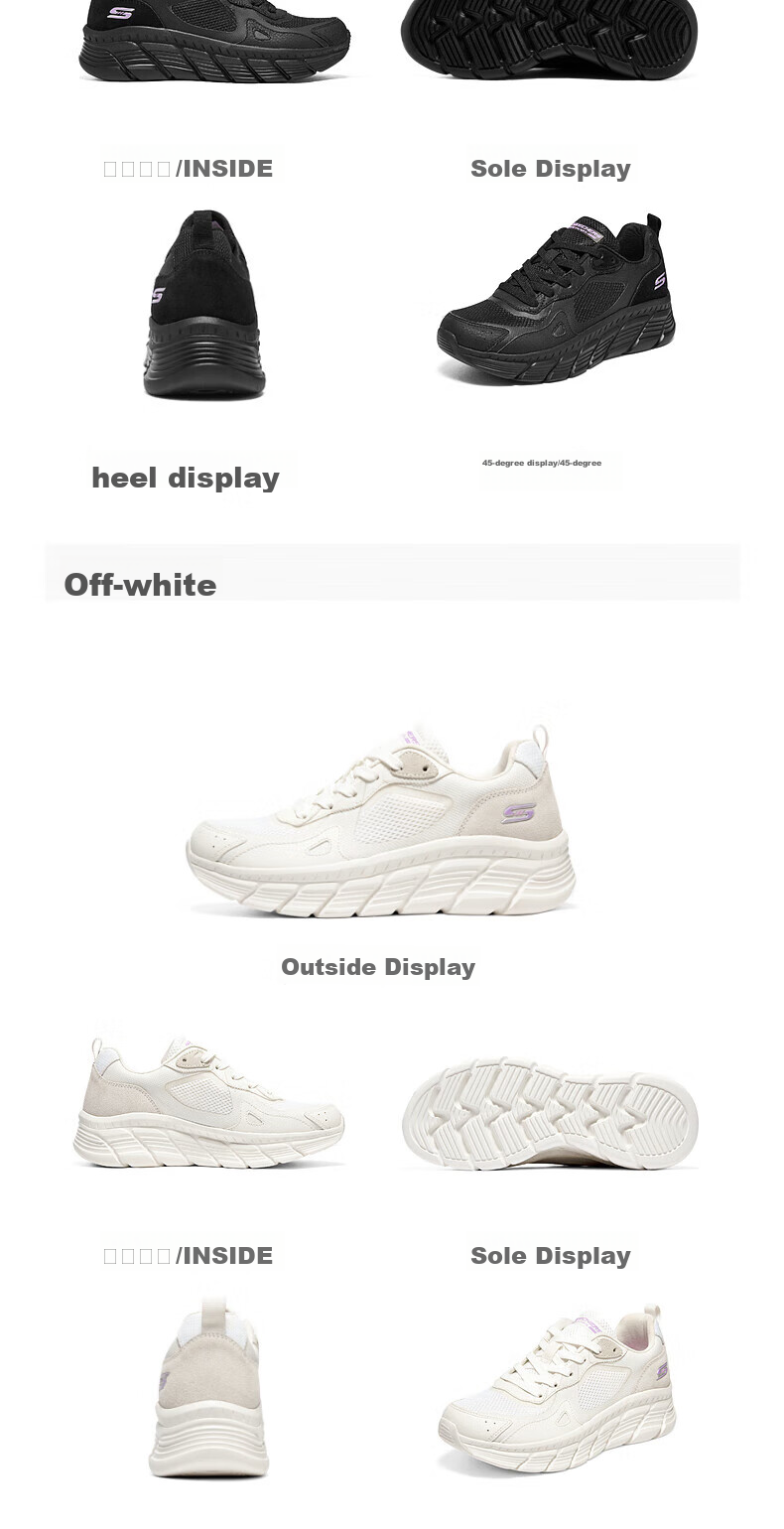 Skechers Women's Shoes, Summer Thick-Soled Comfortable Casual Shoes, Soft-Soled Versatile Outdoor Sports Shoes, Running Shoes 16