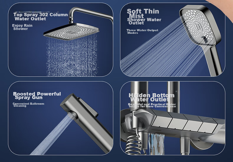 MEJUE Intelligent Shower Head Set, Shower Head Bathroom Spray Nozzle, Pressurized Shower System Z-05105 19