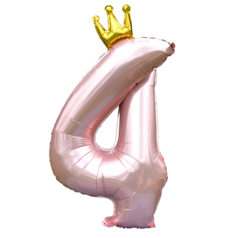 Duomeiyi Birthday Scene Decoration, Girl's Children's Birthday Number Balloons, 4-Year Atmosphere Props, Party Decorations, Pink