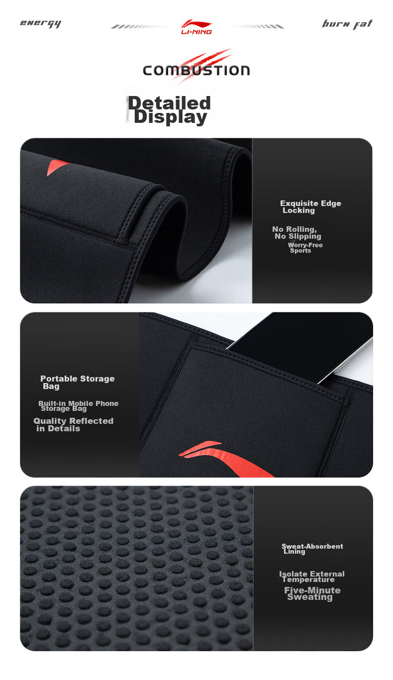 Li-Ning Waist Support Belt, Summer Lumbar Disc Shaping, Abdominal Fat Reduction, Sweat-Inducing Waist Trimmer, Running Exercise Belly Slimming Device for Men And Wome 13