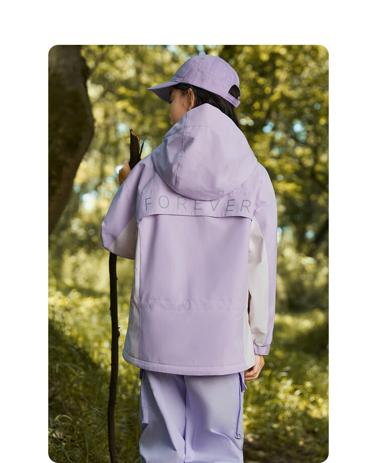 BALABALA Children's Outerwear, Girls' Jacket, Autumn 2024 Collection, for Older Children, Waterproof And Windproof, Color-Block Design, Trendy Top, 208324105005 9