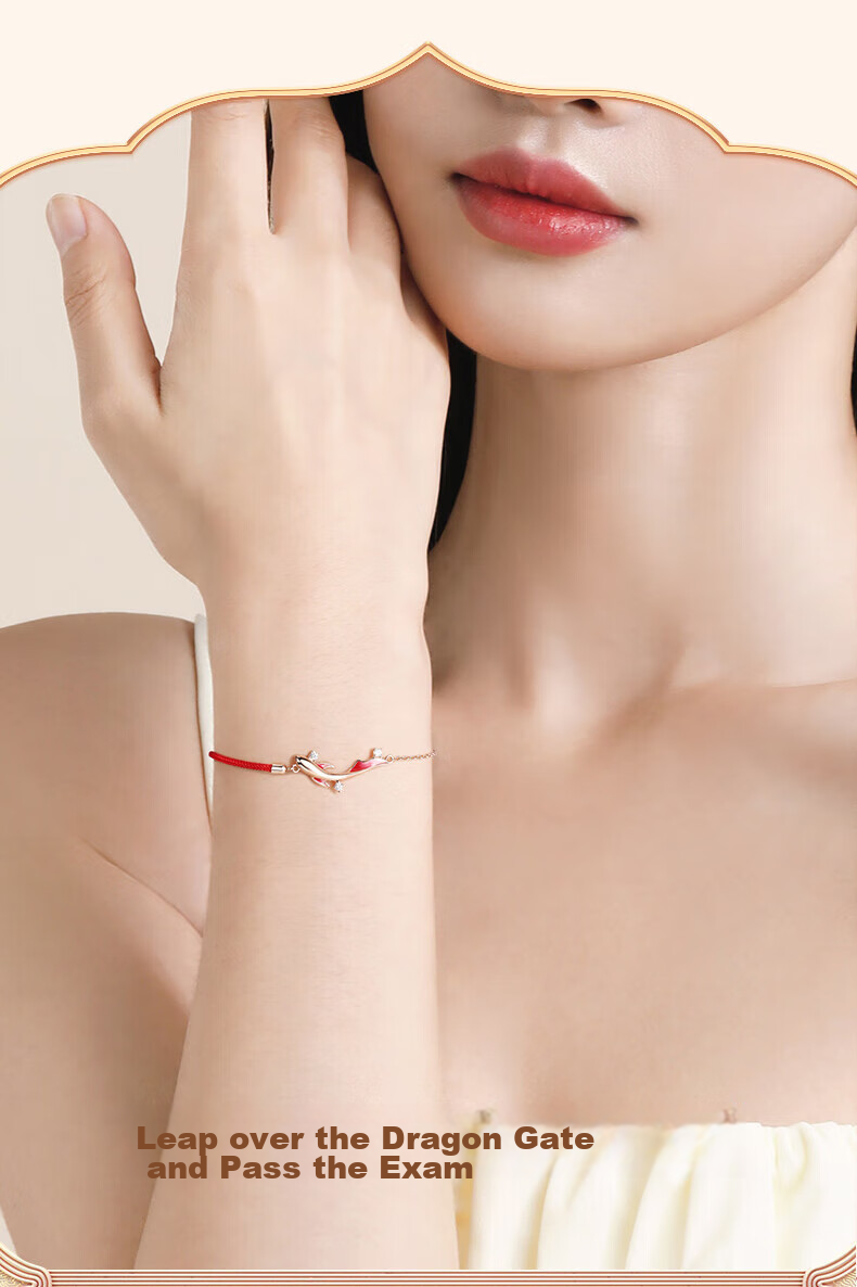 Zhenshangyin Chinese Gold Peace Buckle Silver Bracelet for Women, Chalcedony Beaded Bracelet, Mid-Autumn Festival Gift, Birthday Present for Girlfriend Or Mother, S925 3