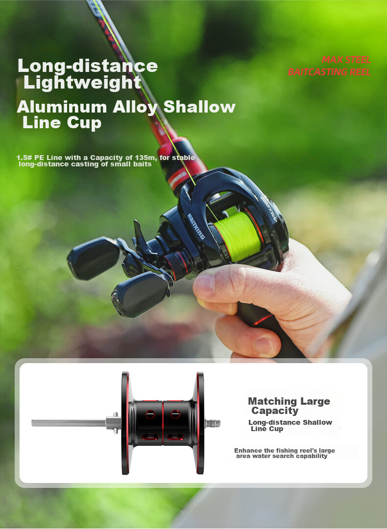 KastKing Glory Knight Baitcasting Reel, Magnetic Brake Fishing Line Reel, Long-Casting Anti-Pop-Up Reel for Bass And Snakehead Fish 6