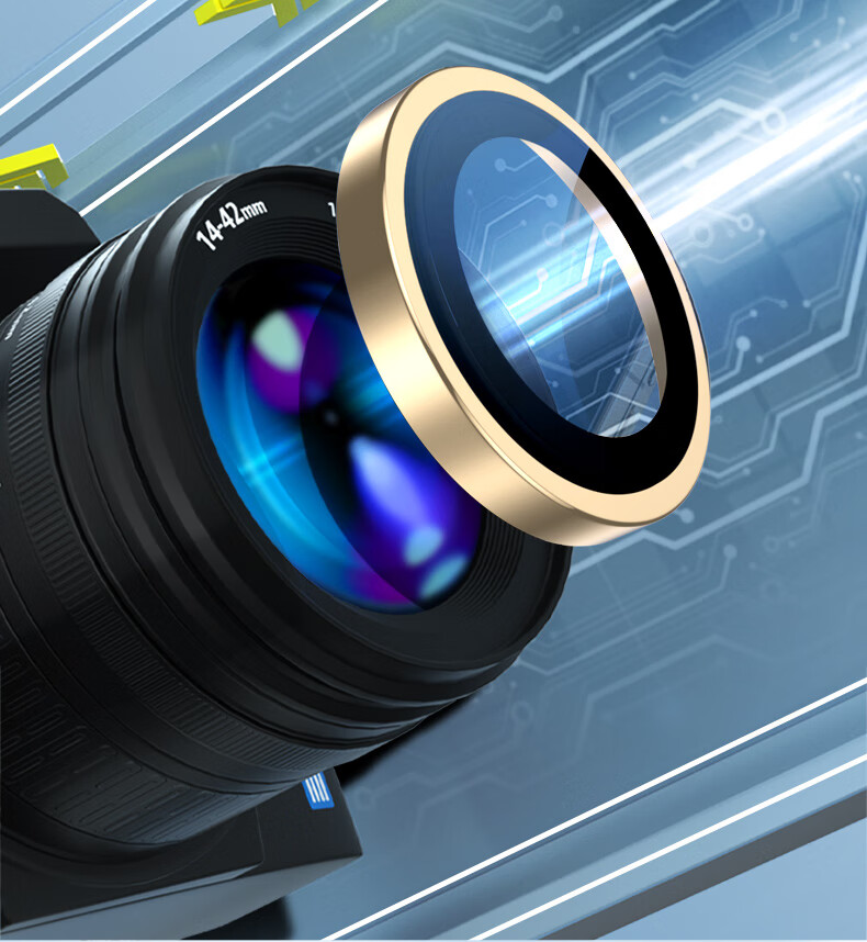 BLUEO Lens Protector for Samsung W25 Camera, W25 Rear Camera Film, HD Anti-Glare Lens Protection Sticker, Gold 3