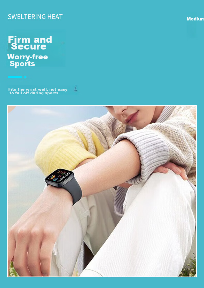 KMaxAI Compatible Silicone Watch Band for Xiaomi Redmi Watch 3, Xiaomi Redmi Smart Sports Watch Strap, Dopamine Fresh Replacement Wristband, Ivory White 9
