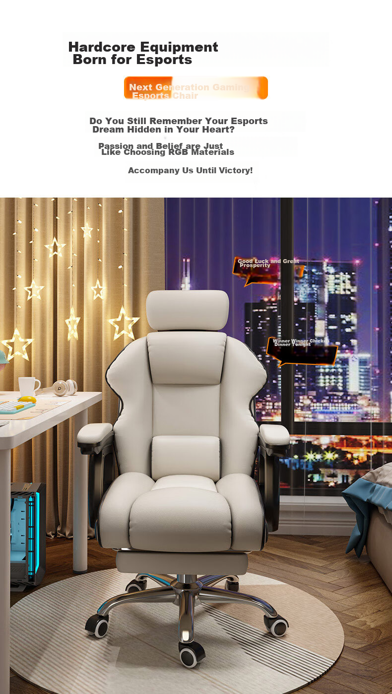 Chibailun Ergonomic Office Chair, Computer Gaming Chair for Home Use, Study Chair, Executive Chair with Adjustable Height And Swivel Functio 2