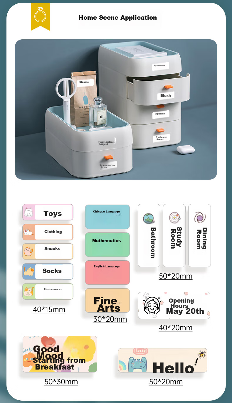 HPRT T260L Label Printer, Compact Portable Bluetooth Thermal Price Tag Barcode Label Paper Printer, Food And Bubble Tea Shop Self-Adhesive Sticker Commercial Label Machine 5