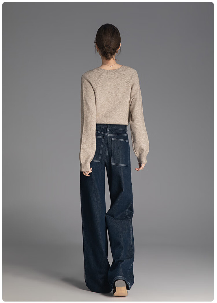 Dme Winter Anti-Fading Warm Fleece Straight-Leg Jeans, Warm Slim Fit Wide-Leg Pants for Wome 19